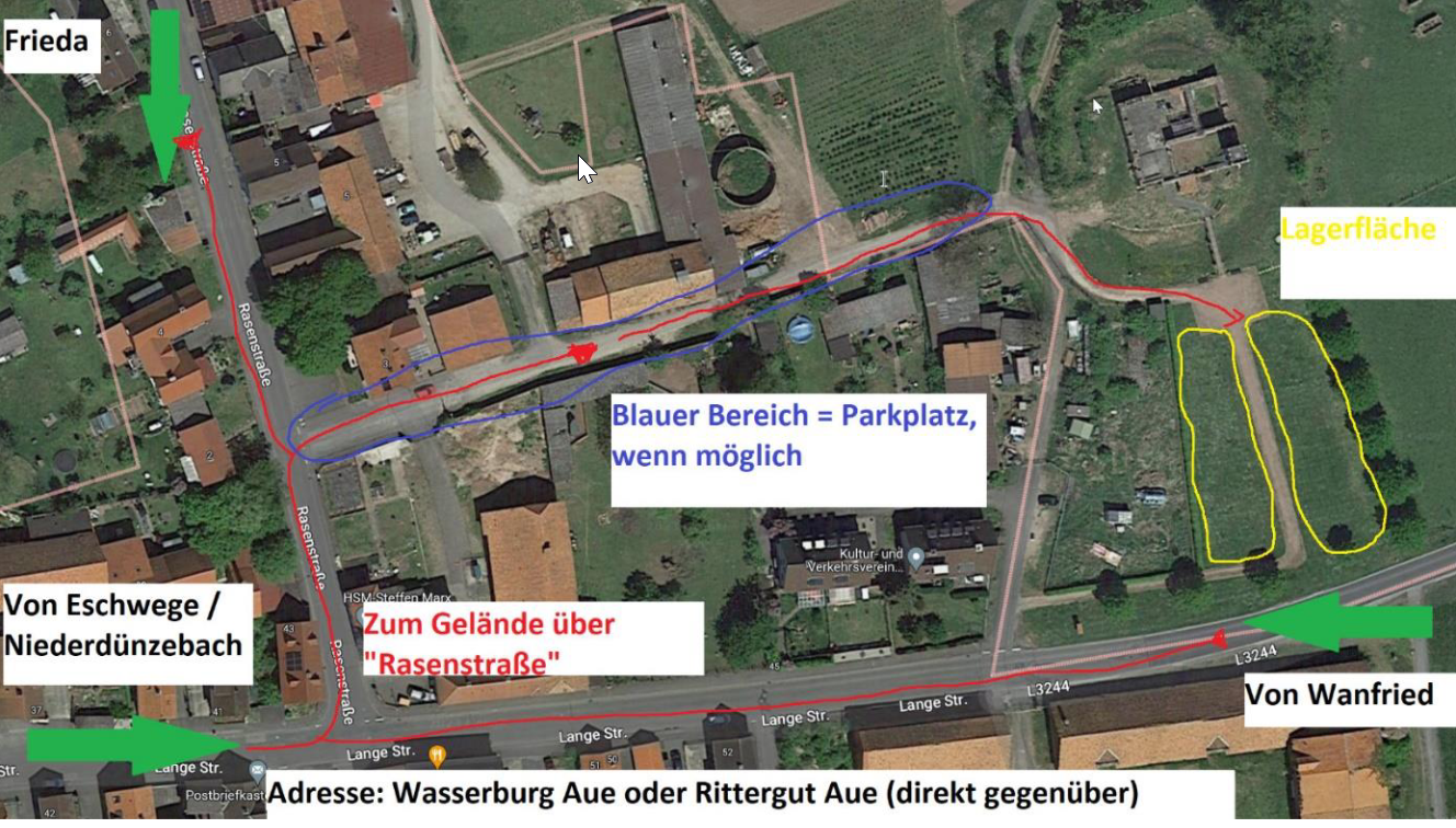 Anfahrtslan Wasserburg Aue